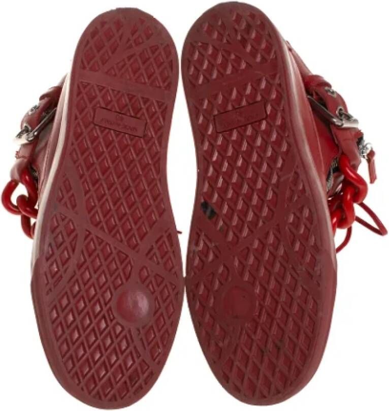 Giuseppe Zanotti Pre-owned Leather sneakers Red Dames