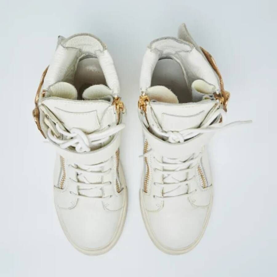 Giuseppe Zanotti Pre-owned Leather sneakers White Dames