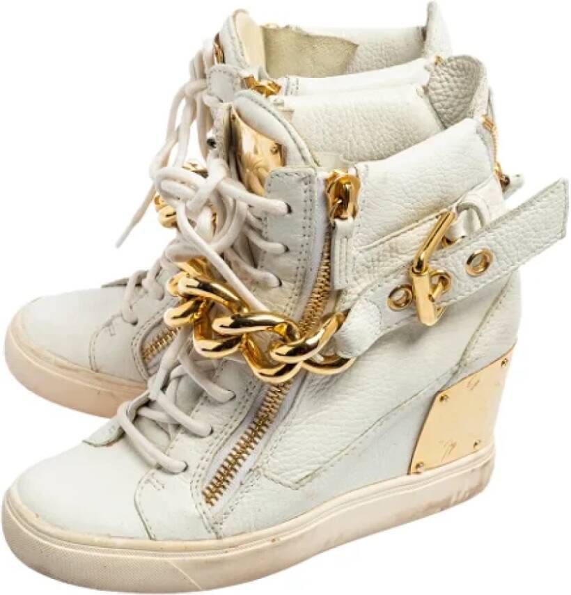 Giuseppe Zanotti Pre-owned Leather sneakers White Dames