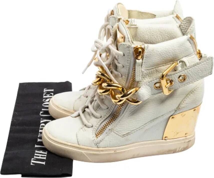 Giuseppe Zanotti Pre-owned Leather sneakers White Dames