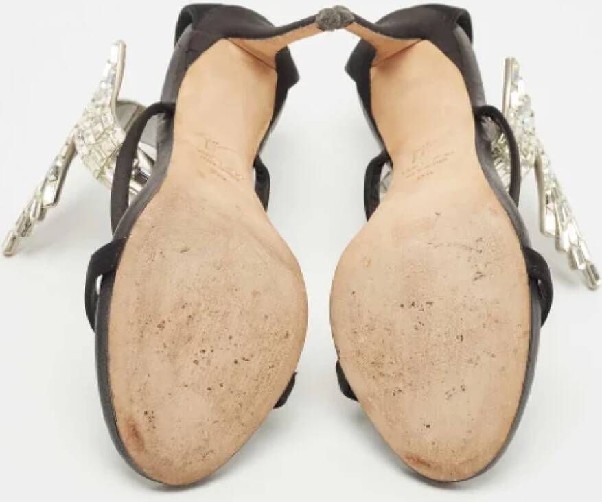 Giuseppe Zanotti Pre-owned Satin sandals Black Dames