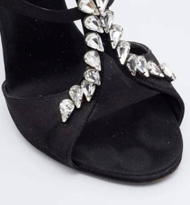 Giuseppe Zanotti Pre-owned Satin sandals Black Dames