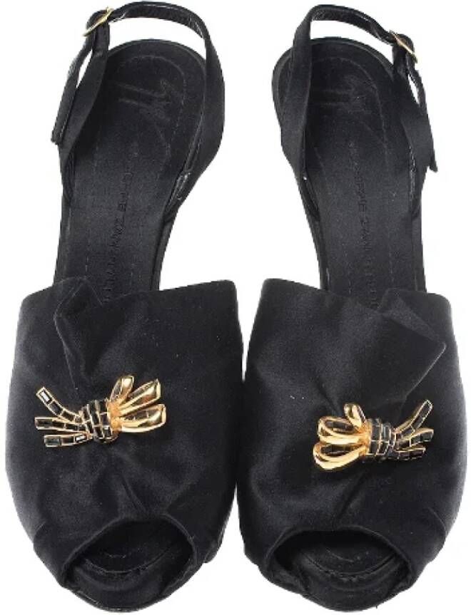 Giuseppe Zanotti Pre-owned Satin sandals Black Dames