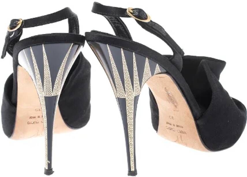 Giuseppe Zanotti Pre-owned Satin sandals Black Dames