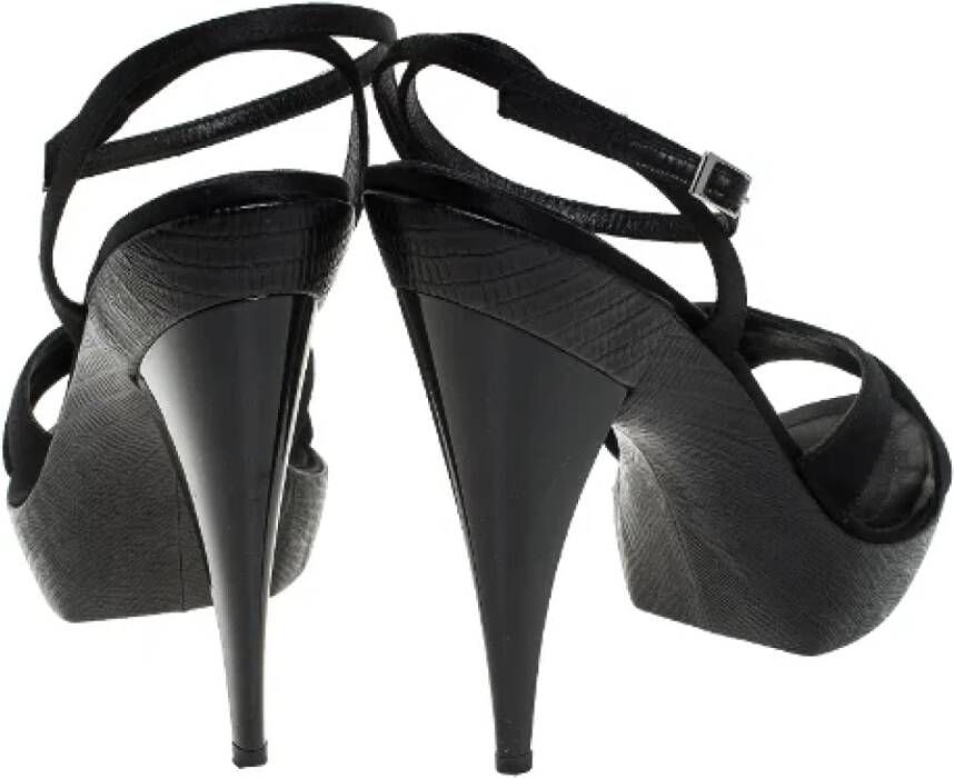 Giuseppe Zanotti Pre-owned Satin sandals Black Dames