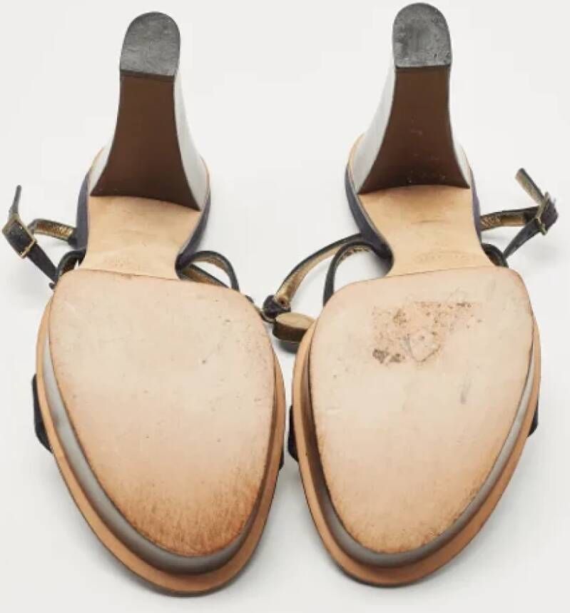 Giuseppe Zanotti Pre-owned Satin sandals Blue Dames