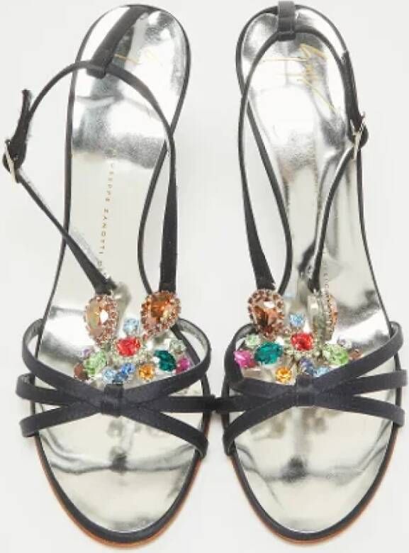 Giuseppe Zanotti Pre-owned Satin sandals Blue Dames