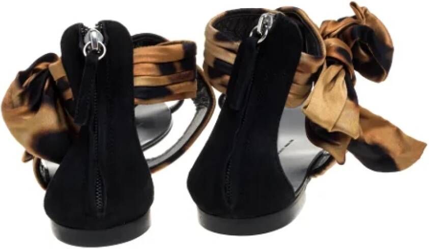 Giuseppe Zanotti Pre-owned Satin sandals Brown Dames