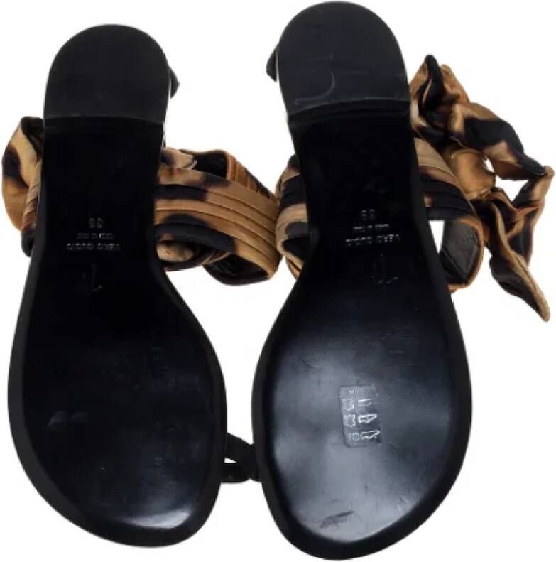 Giuseppe Zanotti Pre-owned Satin sandals Brown Dames