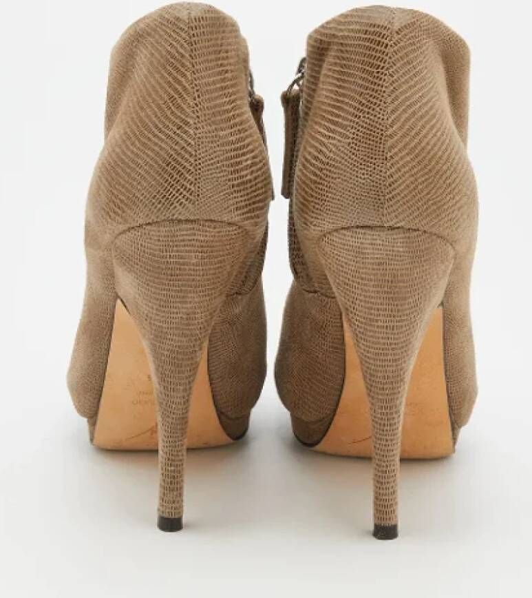 Giuseppe Zanotti Pre-owned Suede boots Beige Dames