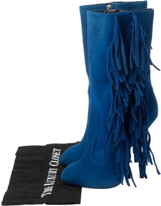 Giuseppe Zanotti Pre-owned Suede boots Blue Dames