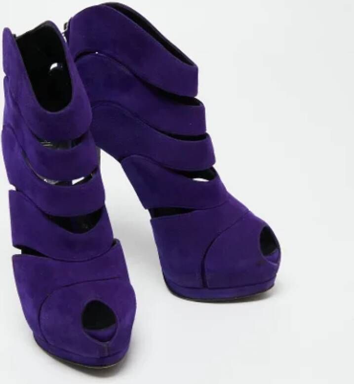 Giuseppe Zanotti Pre-owned Suede boots Purple Dames