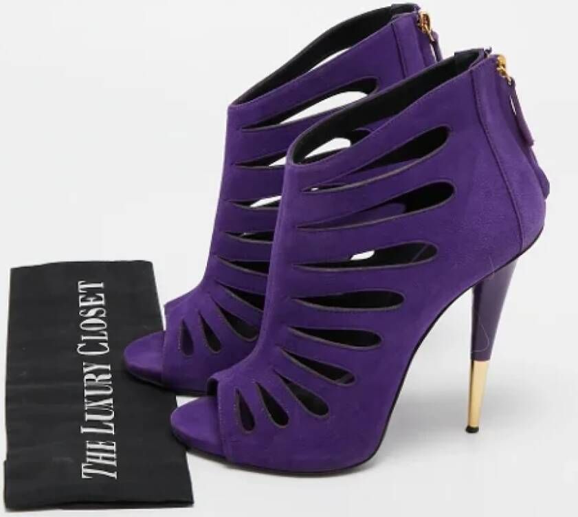 Giuseppe Zanotti Pre-owned Suede boots Purple Dames