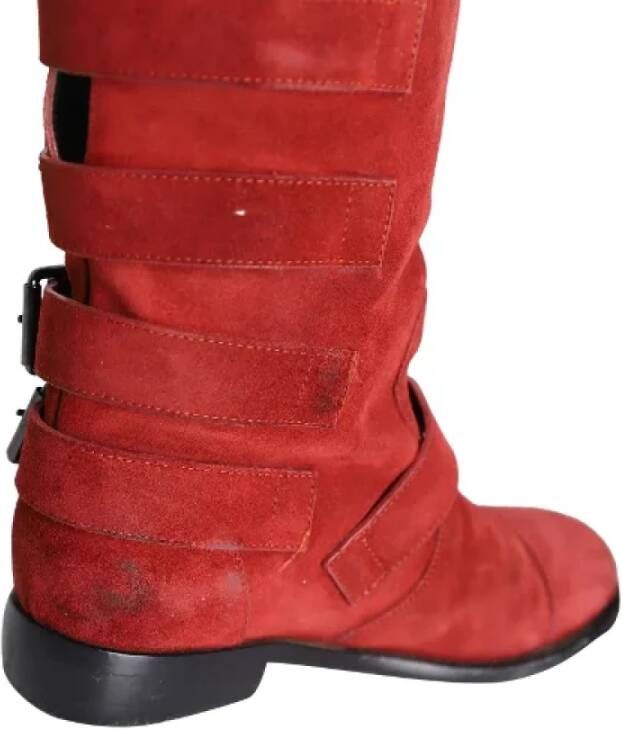 Giuseppe Zanotti Pre-owned Suede boots Red Dames