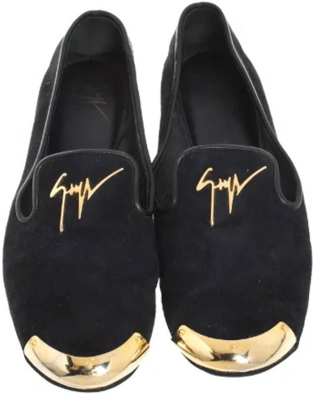 Giuseppe Zanotti Pre-owned Suede flats Black Dames