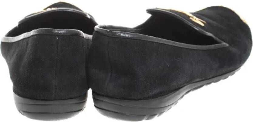 Giuseppe Zanotti Pre-owned Suede flats Black Dames