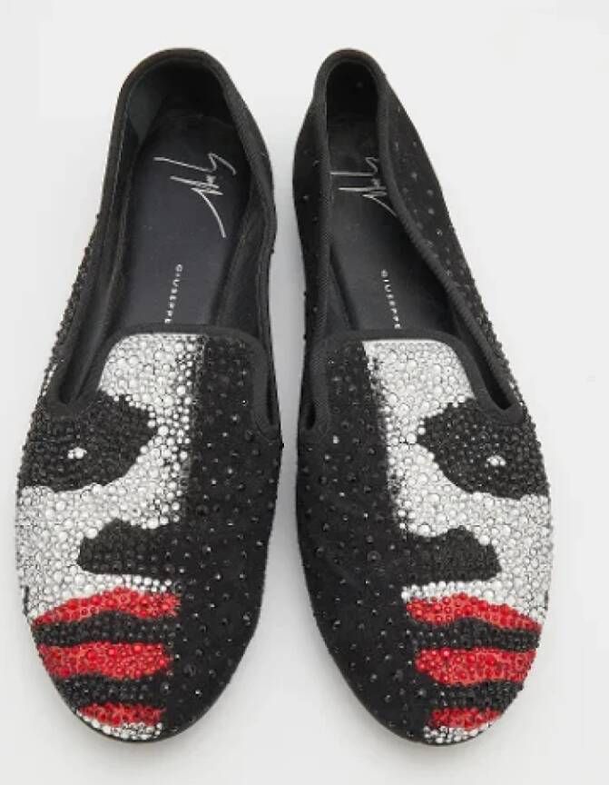 Giuseppe Zanotti Pre-owned Suede flats Black Dames