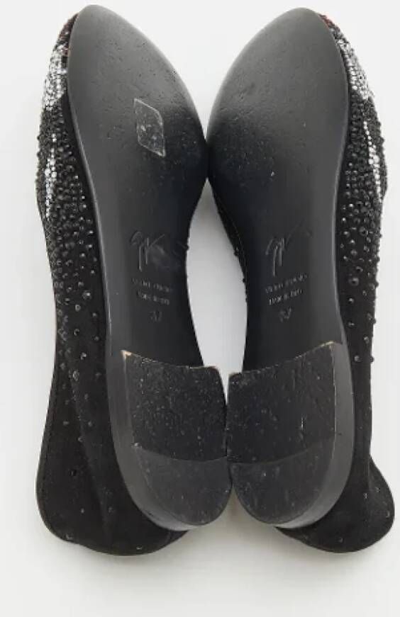 Giuseppe Zanotti Pre-owned Suede flats Black Dames