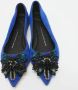 Giuseppe Zanotti Pre-owned Suede flats Blue Dames - Thumbnail 3