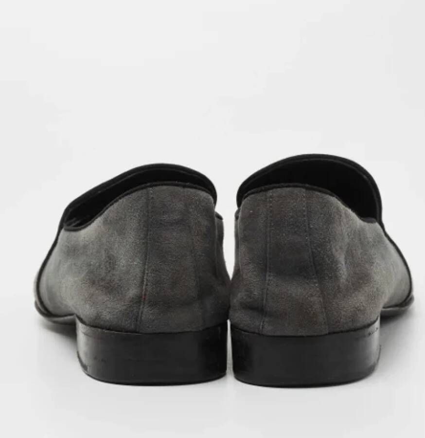 Giuseppe Zanotti Pre-owned Suede flats Gray Dames