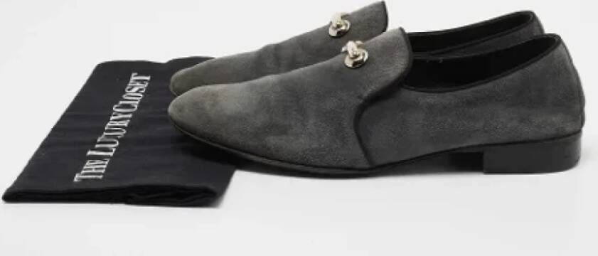 Giuseppe Zanotti Pre-owned Suede flats Gray Dames