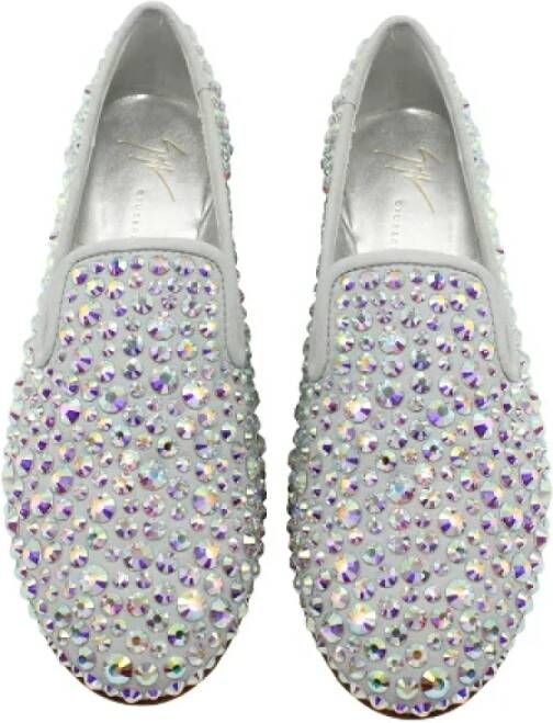 Giuseppe Zanotti Pre-owned Suede flats Gray Dames