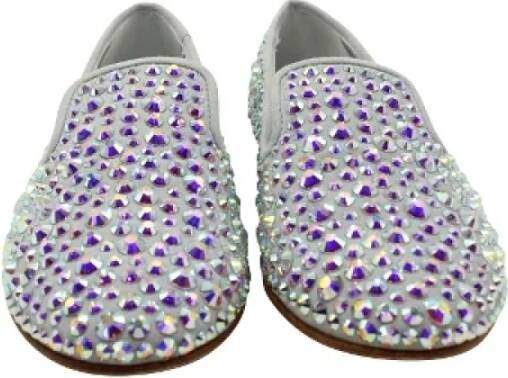 Giuseppe Zanotti Pre-owned Suede flats Gray Dames