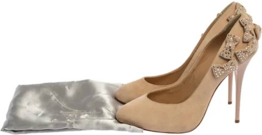 Giuseppe Zanotti Pre-owned Suede heels Beige Dames