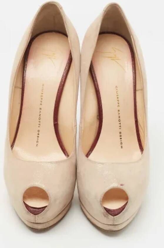 Giuseppe Zanotti Pre-owned Suede heels Beige Dames