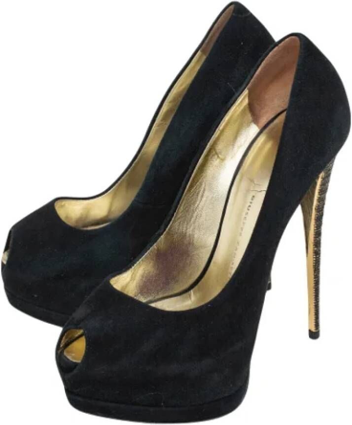 Giuseppe Zanotti Pre-owned Suede heels Black Dames