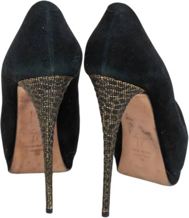 Giuseppe Zanotti Pre-owned Suede heels Black Dames