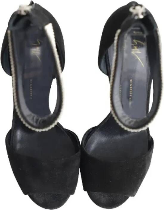Giuseppe Zanotti Pre-owned Suede heels Black Dames
