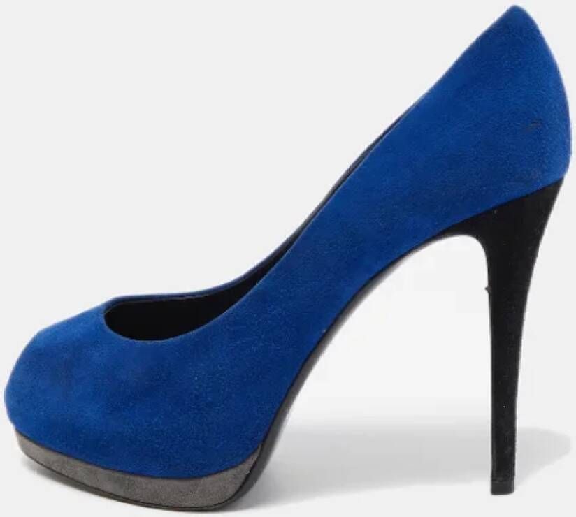 Giuseppe Zanotti Pre-owned Suede heels Blue Dames