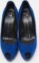 Giuseppe Zanotti Pre-owned Suede heels Blue Dames - Thumbnail 3