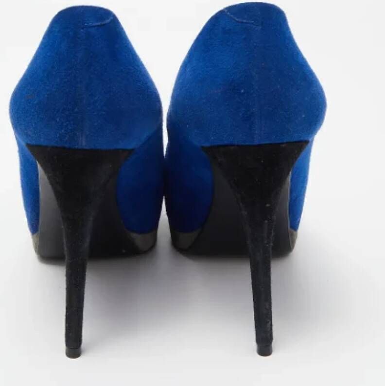 Giuseppe Zanotti Pre-owned Suede heels Blue Dames