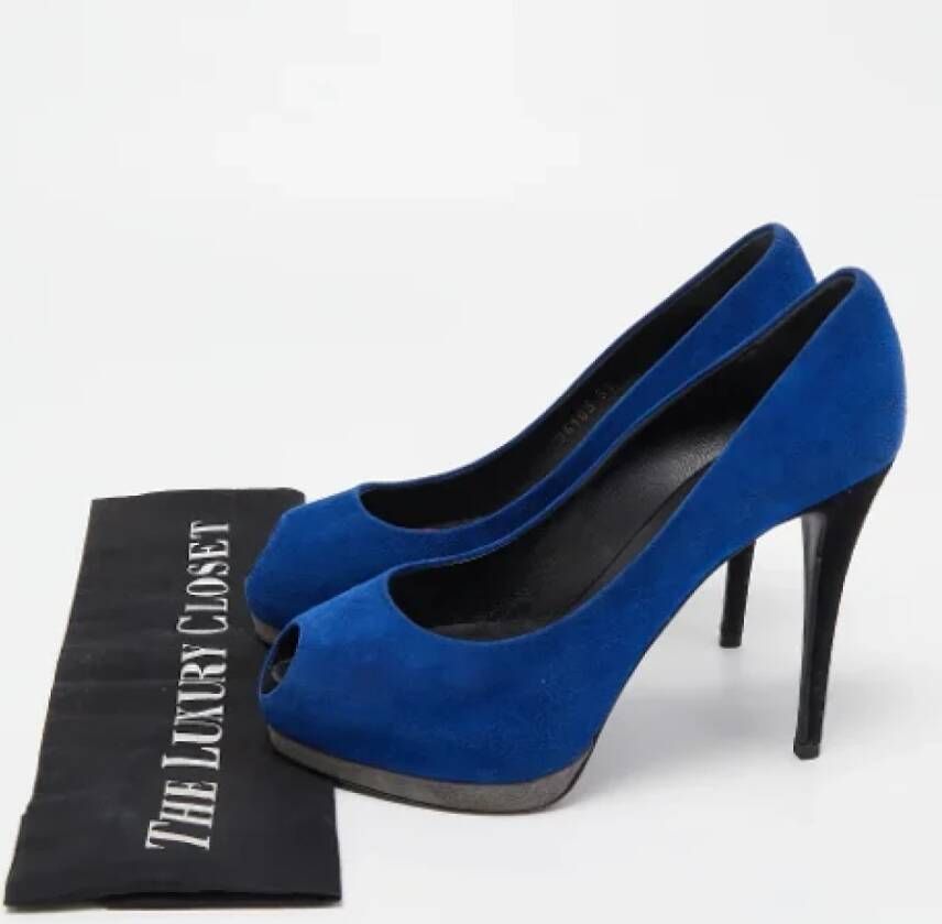 Giuseppe Zanotti Pre-owned Suede heels Blue Dames