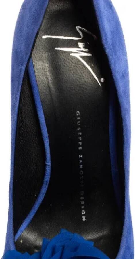 Giuseppe Zanotti Pre-owned Suede heels Blue Dames