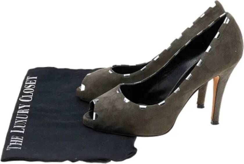 Giuseppe Zanotti Pre-owned Suede heels Gray Dames