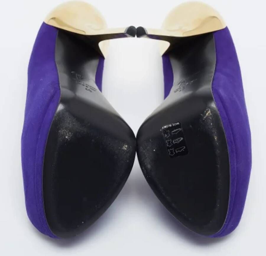 Giuseppe Zanotti Pre-owned Suede heels Purple Dames