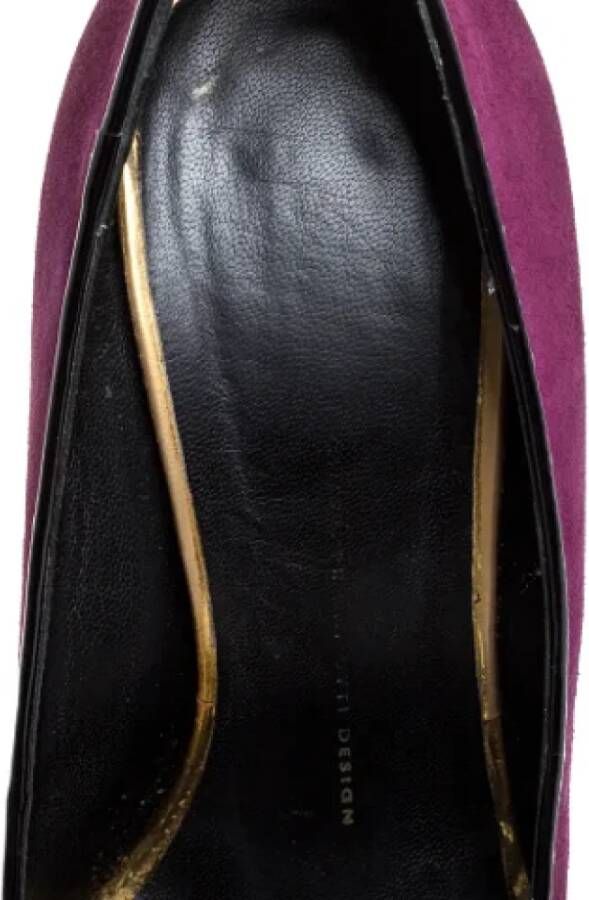 Giuseppe Zanotti Pre-owned Suede heels Purple Dames