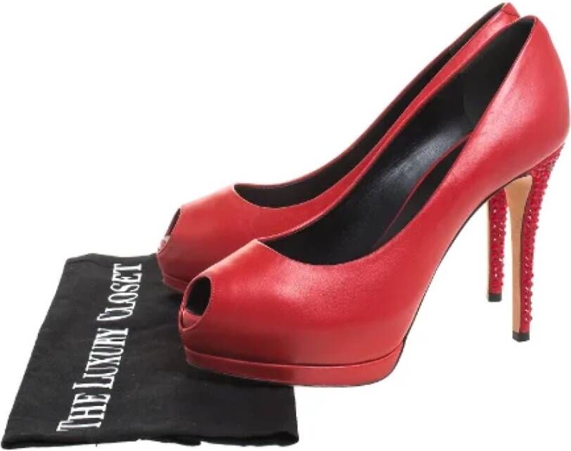 Giuseppe Zanotti Pre-owned Suede heels Red Dames