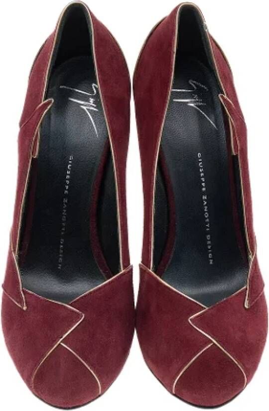 Giuseppe Zanotti Pre-owned Suede heels Red Dames