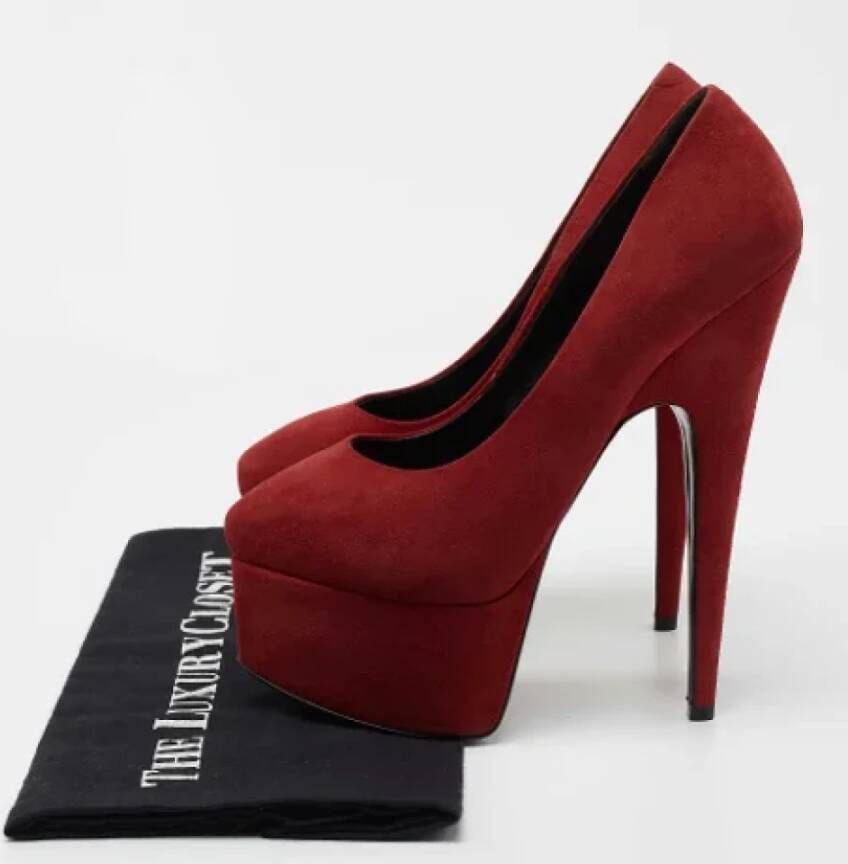 Giuseppe Zanotti Pre-owned Suede heels Red Dames