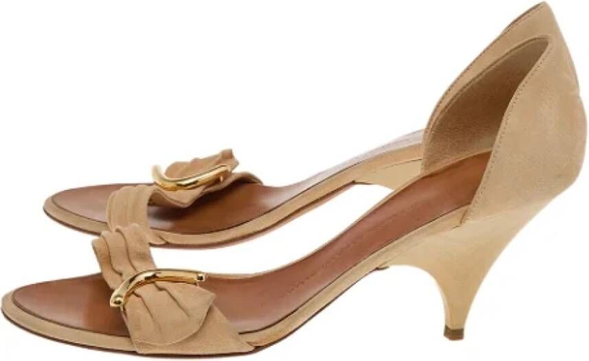 Giuseppe Zanotti Pre-owned Suede sandals Beige Dames