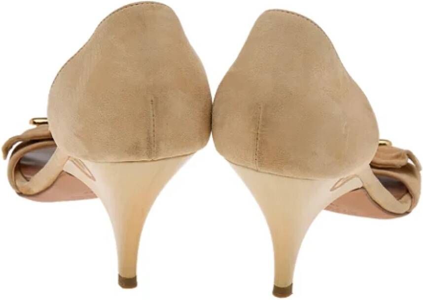 Giuseppe Zanotti Pre-owned Suede sandals Beige Dames