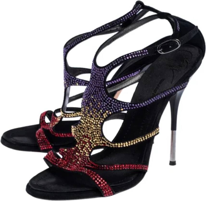 Giuseppe Zanotti Pre-owned Suede sandals Black Dames