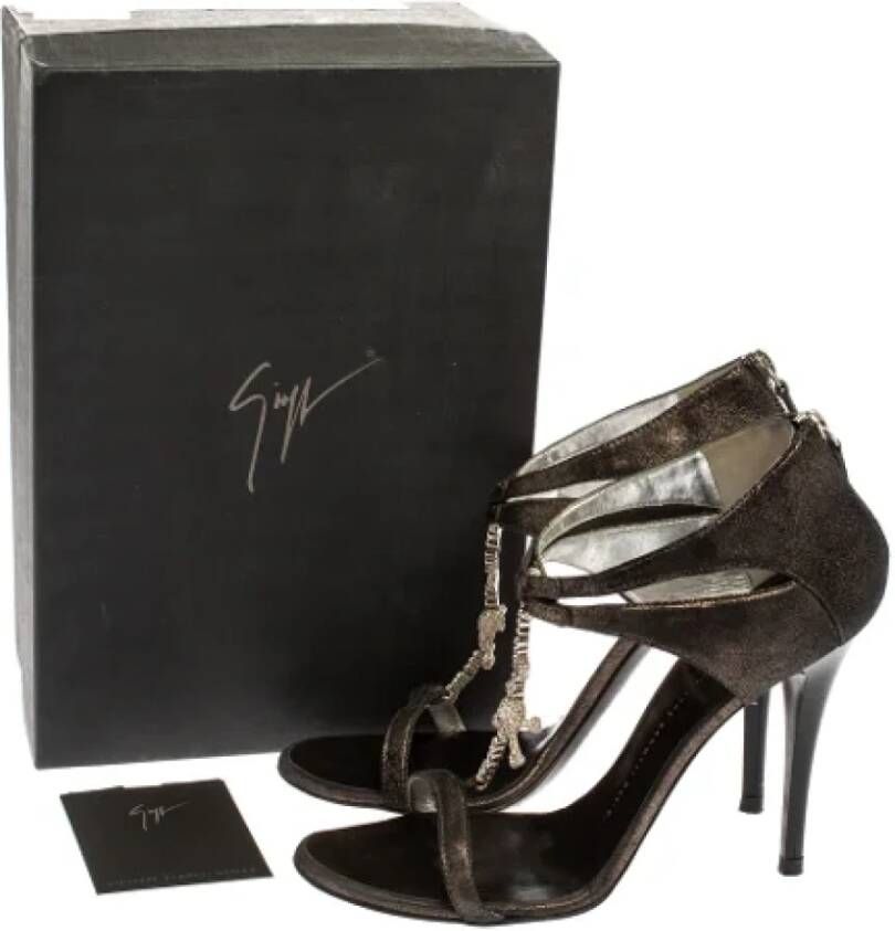 Giuseppe Zanotti Pre-owned Suede sandals Black Dames