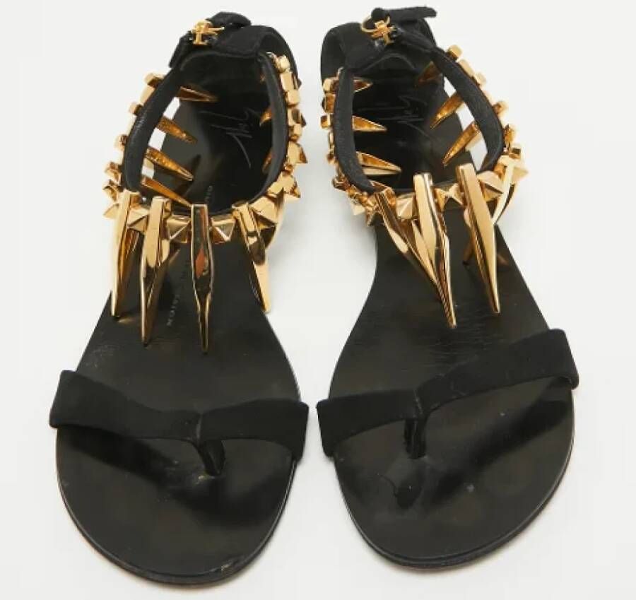 Giuseppe Zanotti Pre-owned Suede sandals Black Dames