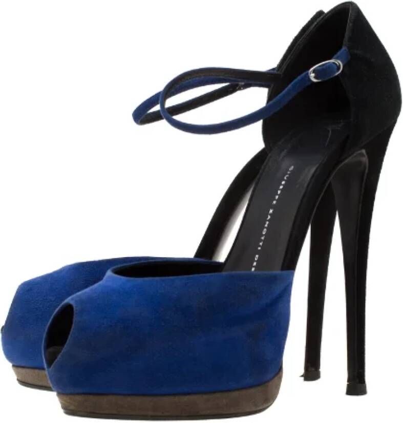 Giuseppe Zanotti Pre-owned Suede sandals Blue Dames