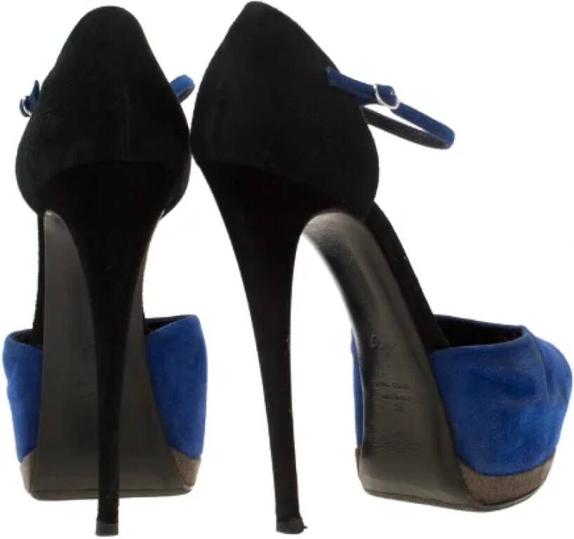 Giuseppe Zanotti Pre-owned Suede sandals Blue Dames